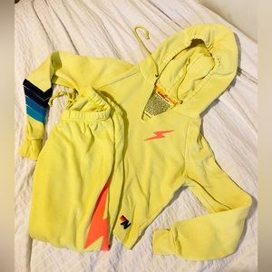 Aviator Nation neon green bolt set